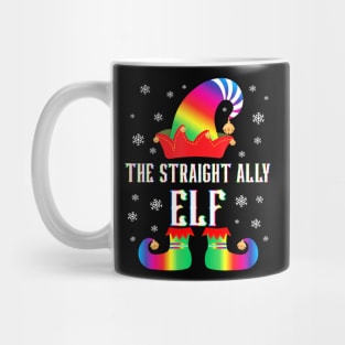 The Straight Ally Elf Matching Family Group Xmas LGBT Mug